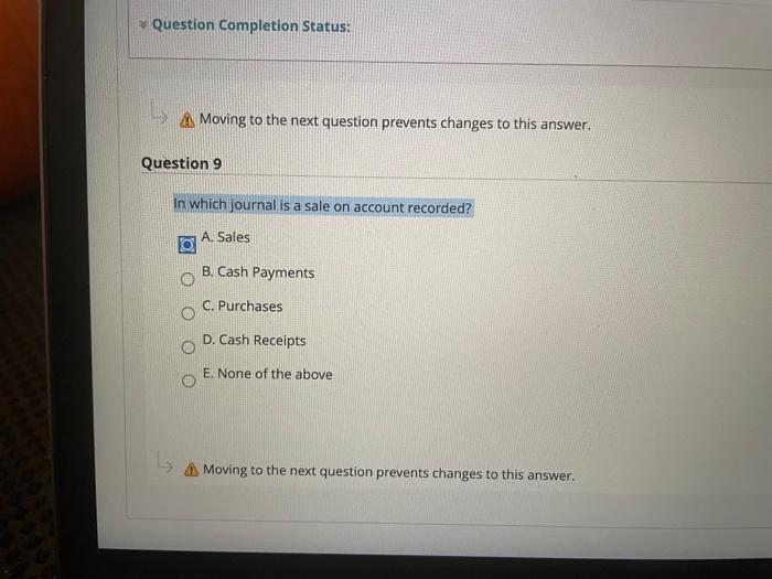 accounts receivable recorded? O A. Cash Receipts O B. Cash Payments C.