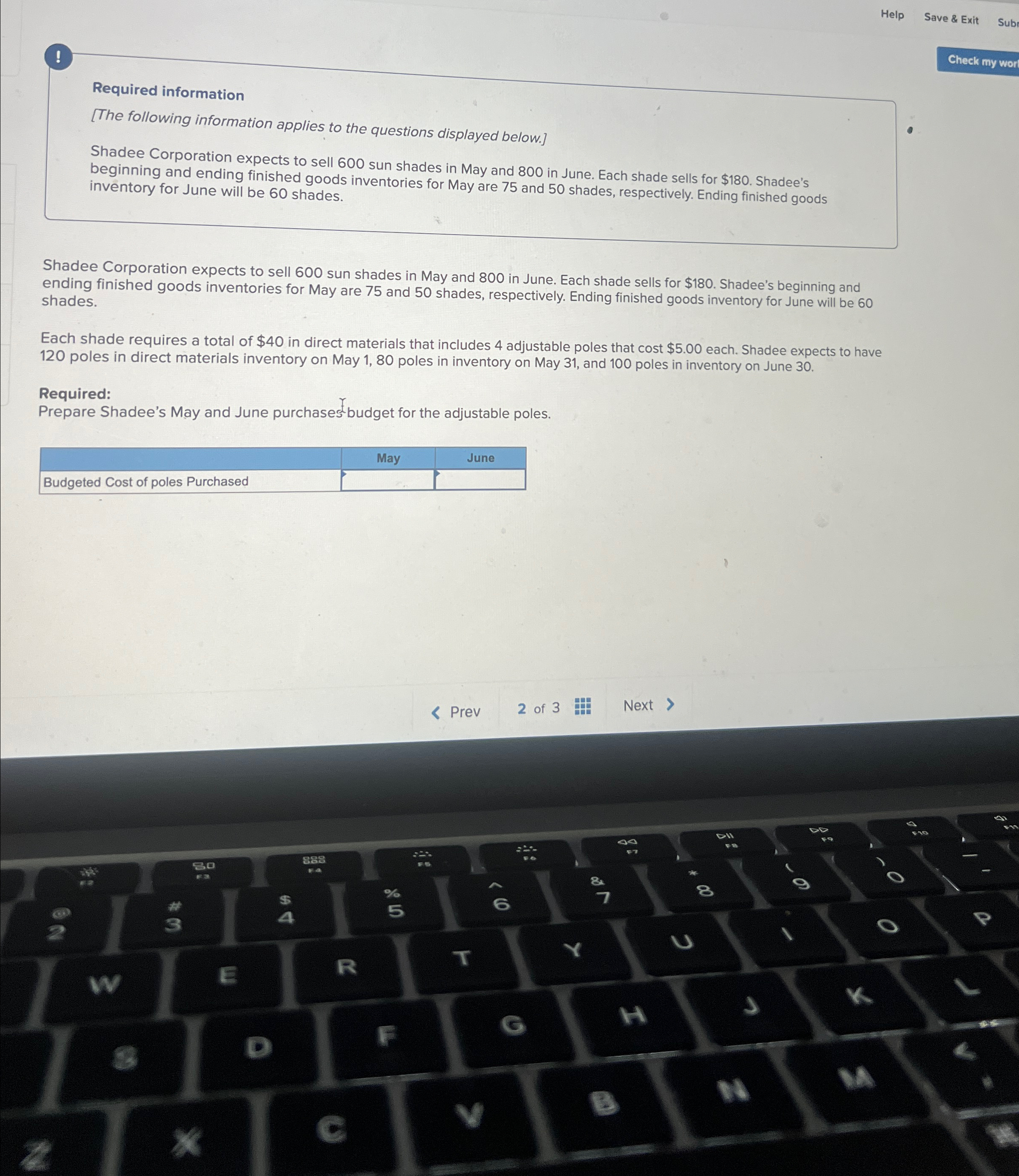  Help Save & Exit ! Required information [The following information applies