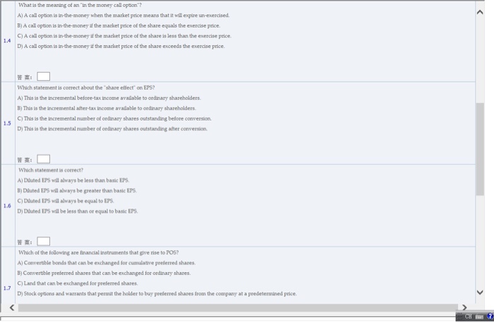 This is the incremental before-tax income available to ordinary shareholders. B) This