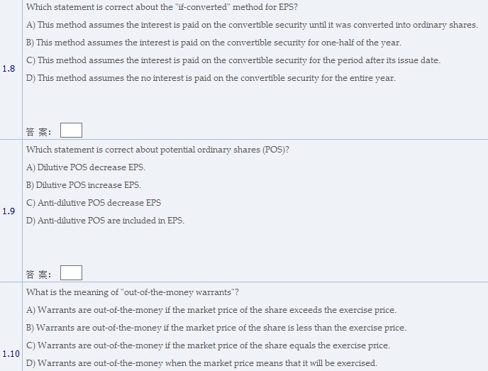 is the incremental after-tax income available to ordinary shareholders. C) This is