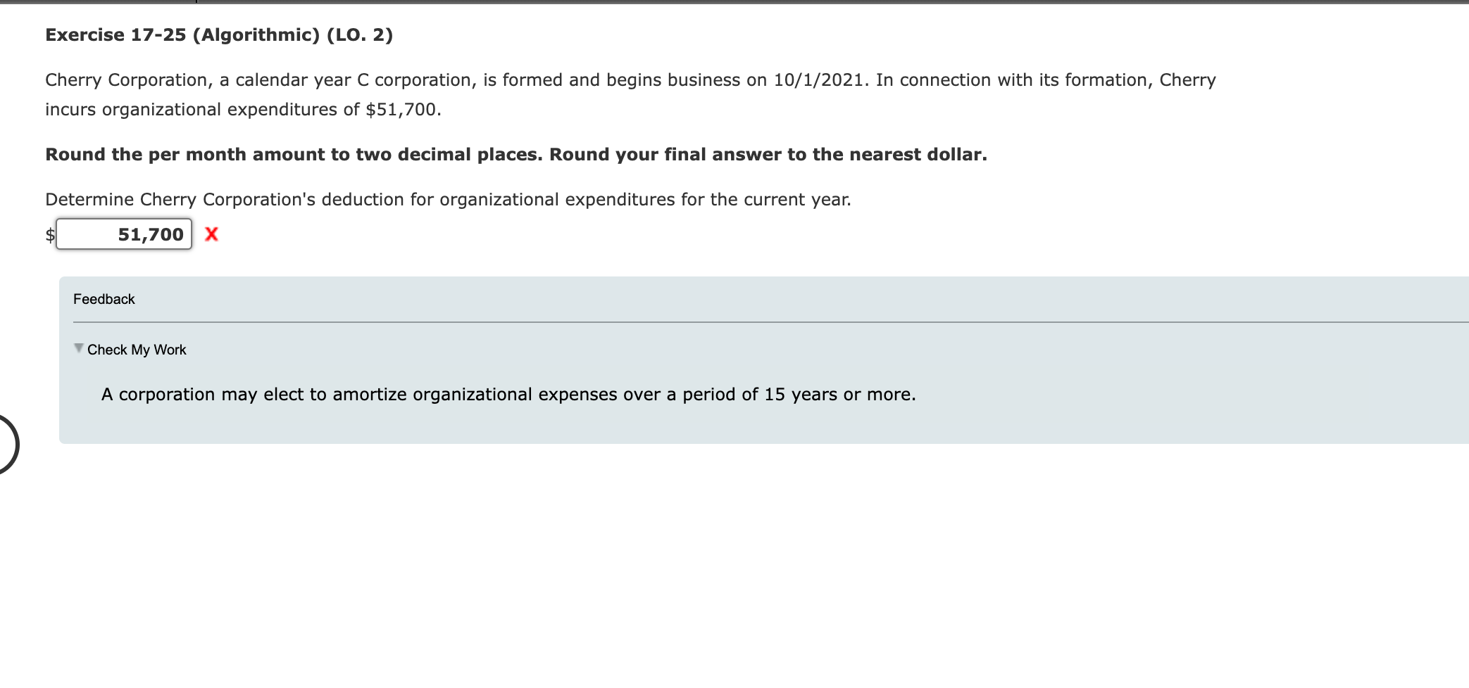  Exercise 17-25 (Algorithmic) (LO. 2) Cherry Corporation, a calendar year C