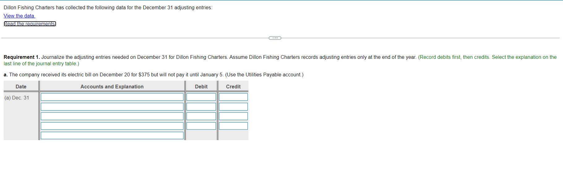  PLEASE HELP WITH ALL REQUIREMENTS ! 1. Journalize the adjusting entries