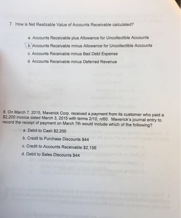 And why? 5. A company's adjustment to record bad debt expense at