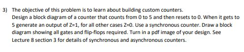 Help me solve question 5 and 6 3) The objective of this