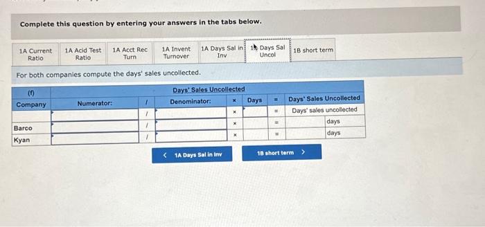 Identify the company you consider to be the better short-term credit risk.