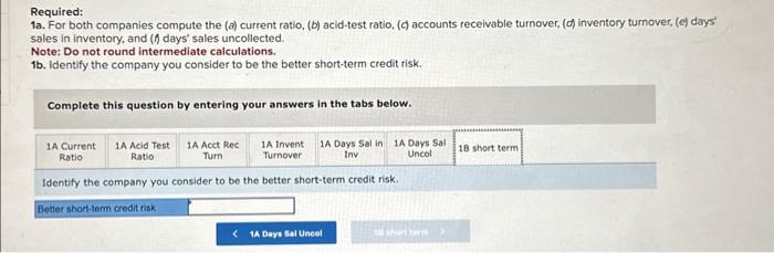 Complete this question by entering your answers in the tabs below. Complete