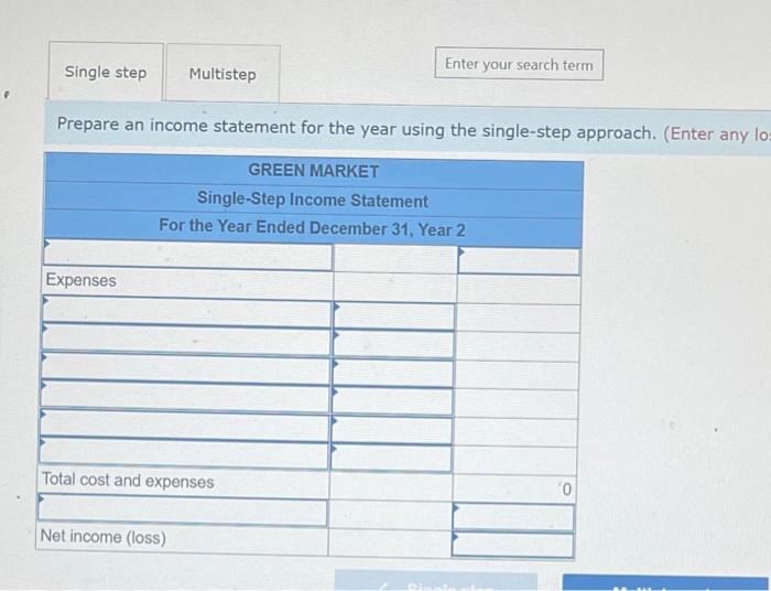 come statements LO 3-6 The following information was taken from the accounts