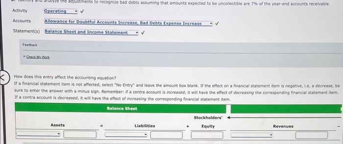 accounts during the year: Required: 1. Identify and analyze the sales during