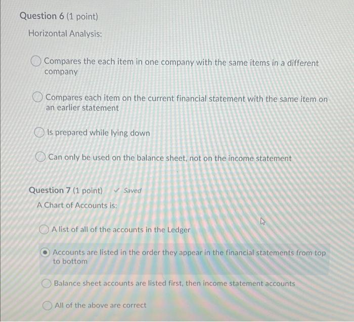 (1 point) Accounts are used to: Record transactions Show increases and decreases