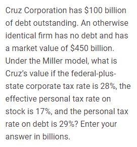 please make answer neat & clearly typed answer is better Cruz Corporation