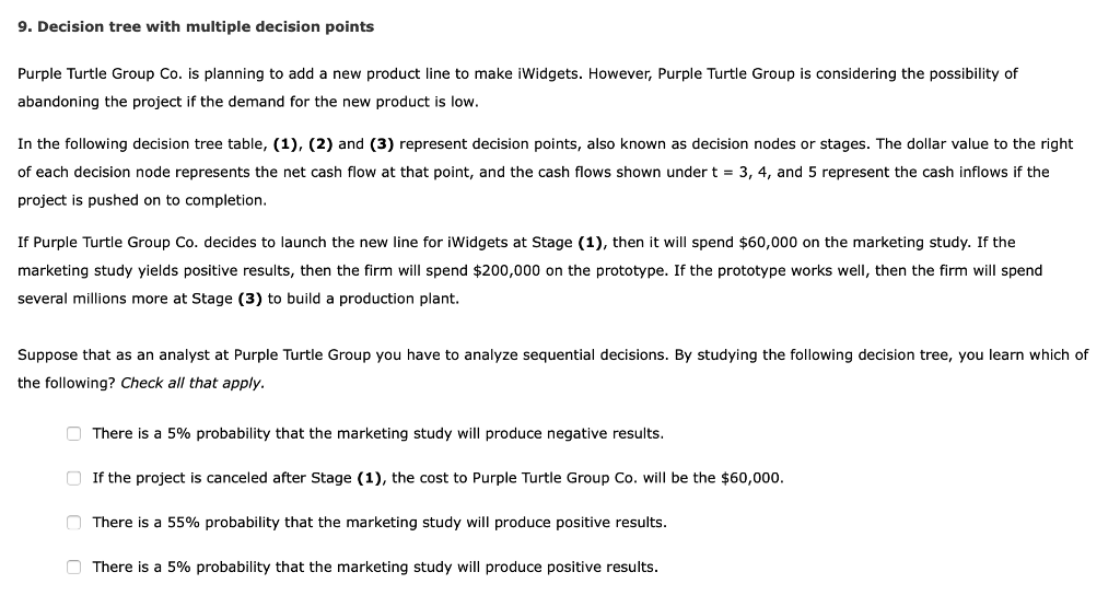  9. Decision tree with multiple decision points Purple Turtle Group Co.