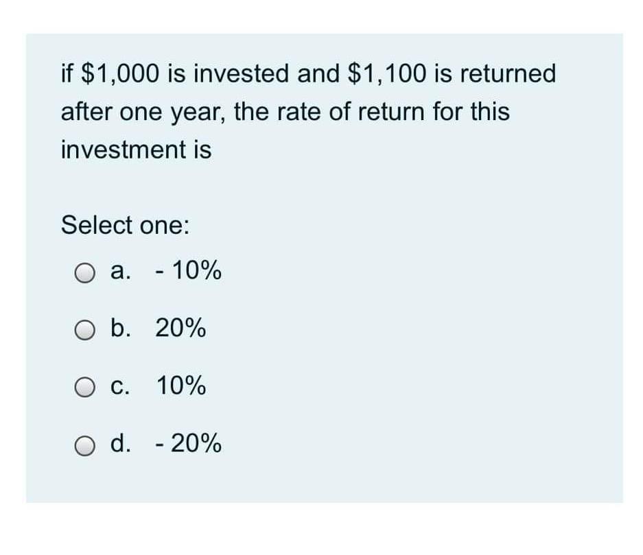 0 Select one: Oa Stock B b. Stock C OC Stock A