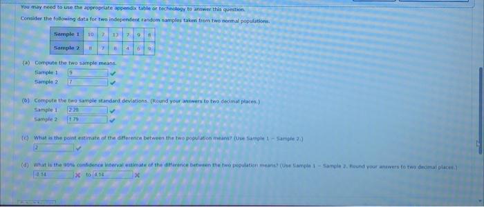  rou mary need to ise the appropriate appendix table or tectanologr