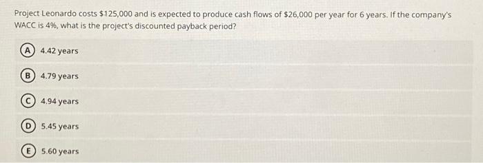 million and generate cash flows of $75 million per year for the