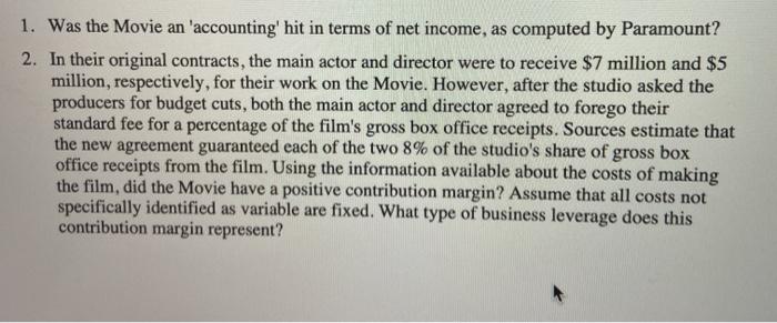 century movies were distributed one-way only: through theatres. The accounting would certainly