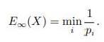 Let X be a random variable taking on n values with probabilities