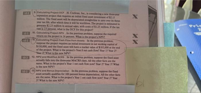 Number 13 It refers to the previous problems above it. LO 2