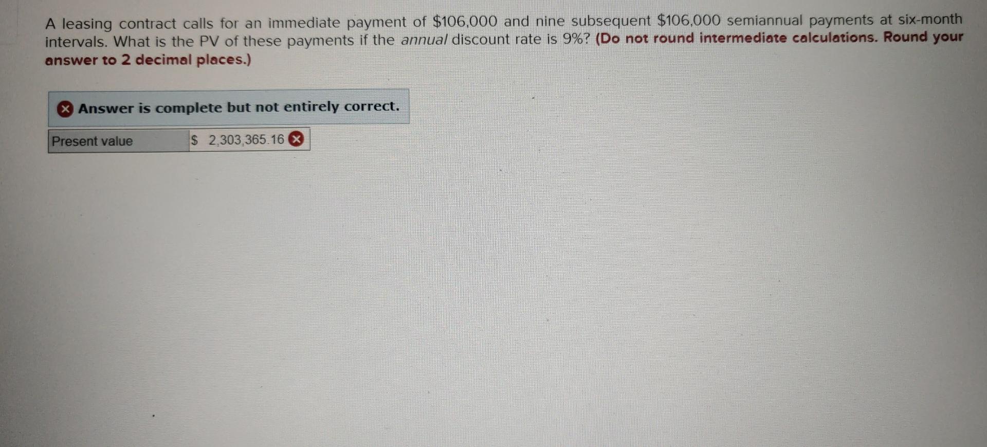 Can anyone please solve A leasing contract calls for an immediate