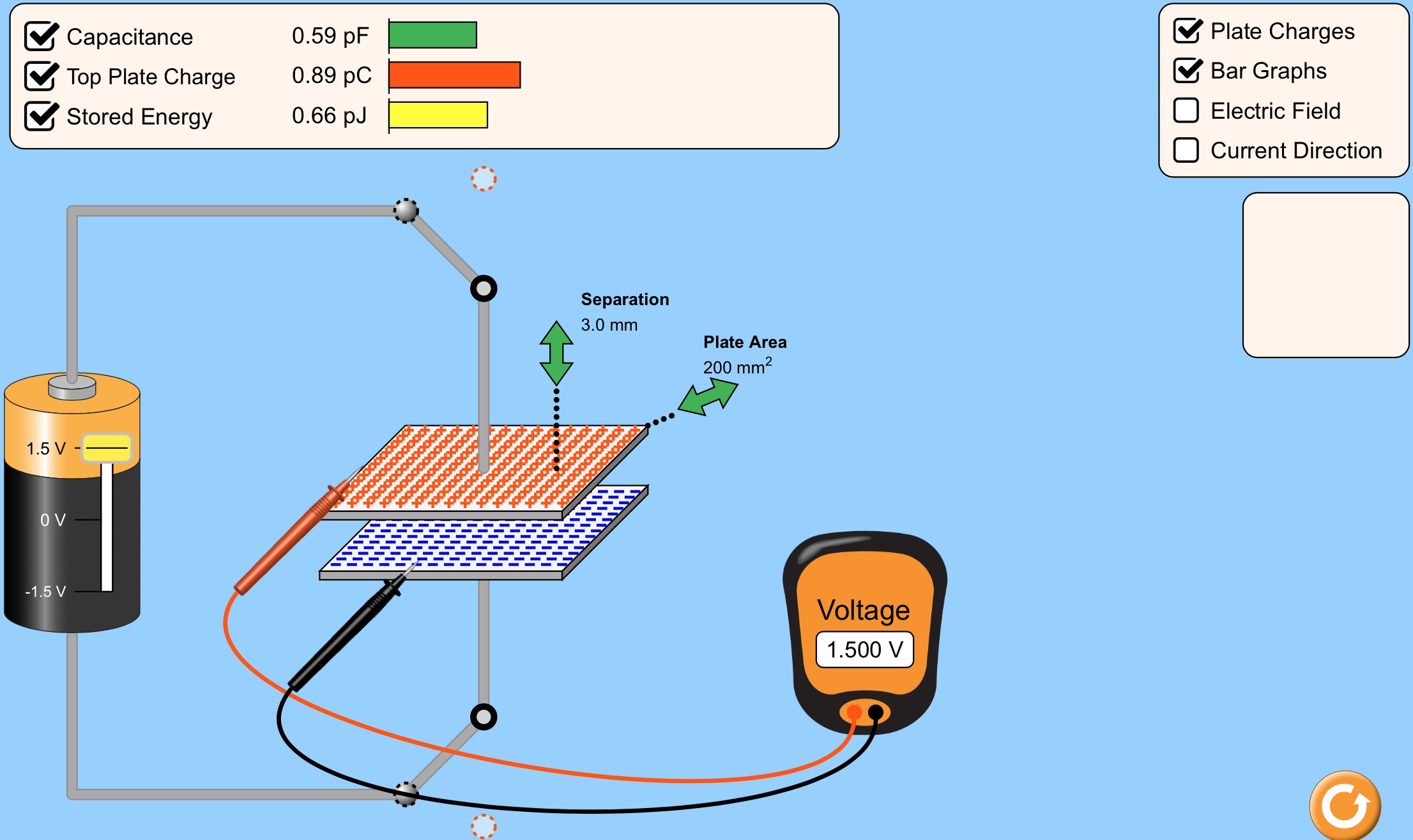 the opposite terminals of a battery, then the two conductors are charged