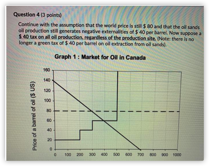 Please help me Question 4 (3 points) Continue with the assumption that