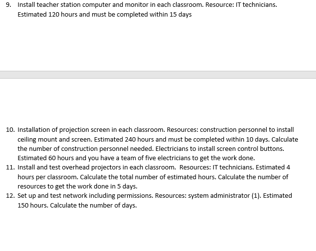 and complete the calculations as instructed using this template: Calculating Resource Estimates