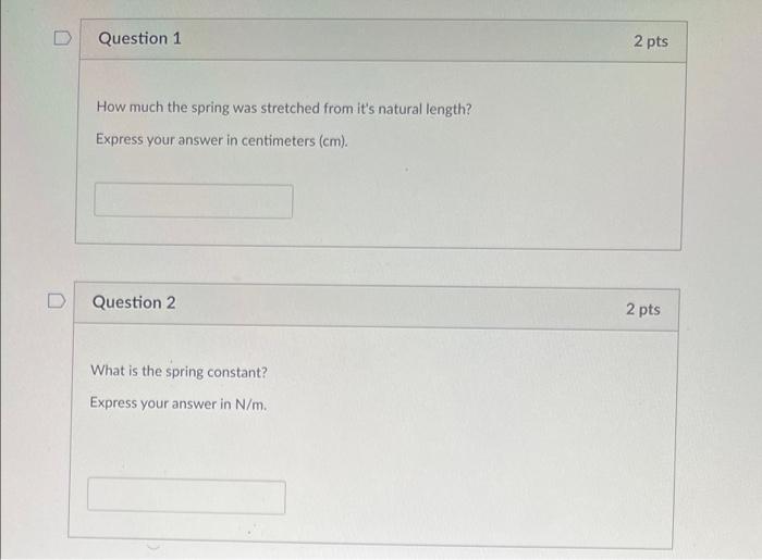 Advanced PhysicsNeed help with 1 and 2 please D Question 1 2