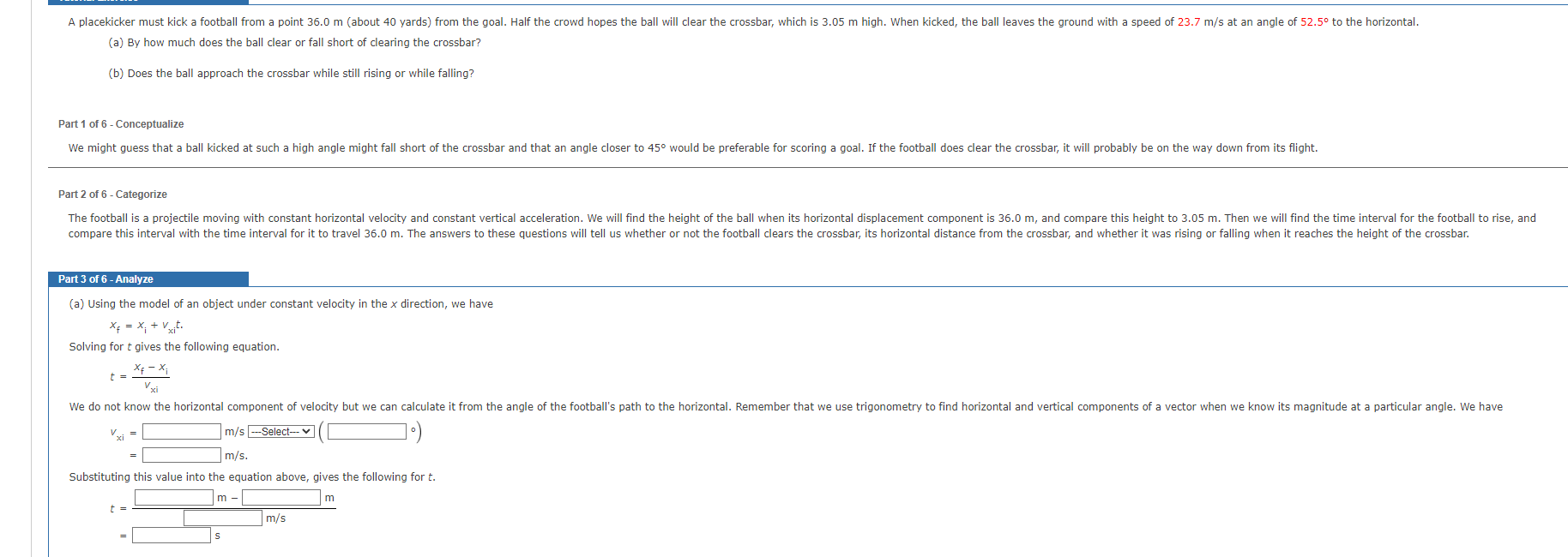 4.80 m/s at 56.0 below the horizontal. The Sun is directly overhead