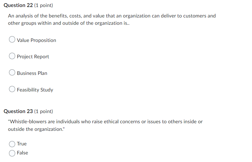 0 Small business 0 Independent business Question 4 {1 point} Social need