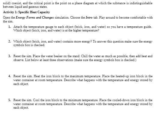 solid) coexist, and the critical point is the point on a