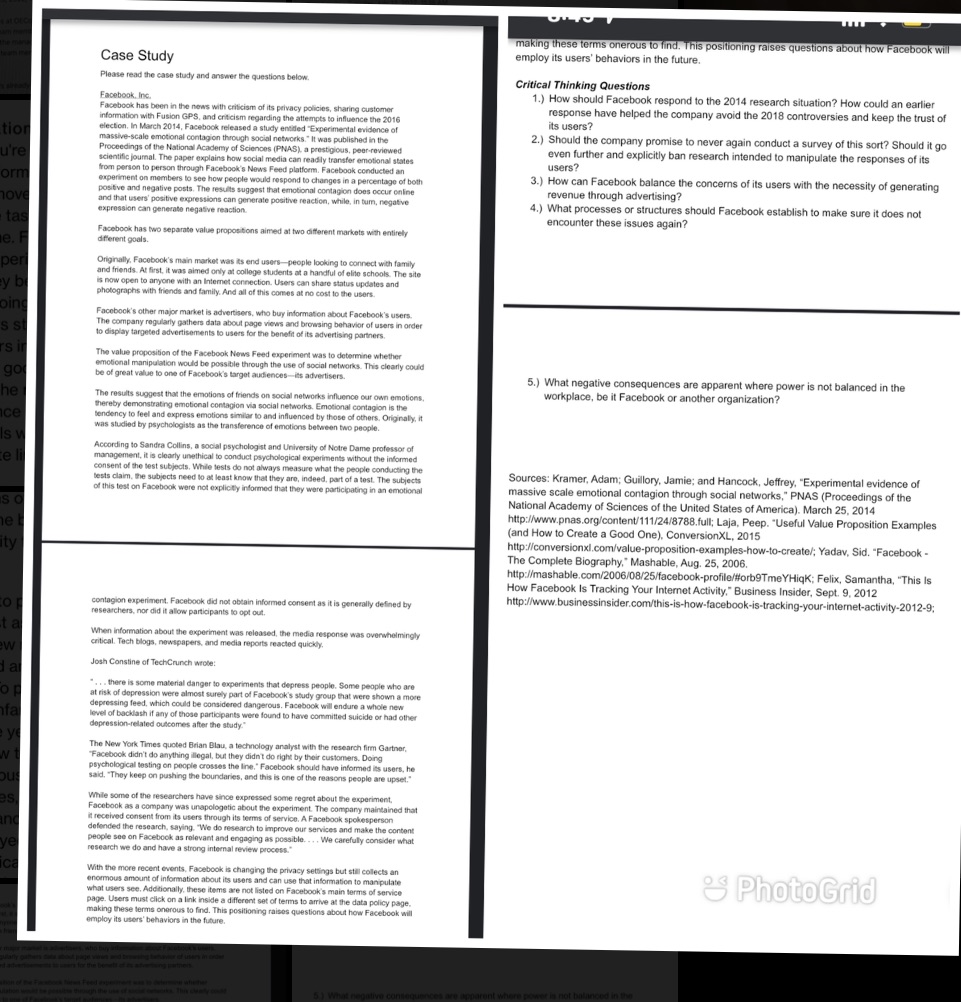 This is a case study with 5 questions! making these terms onerous