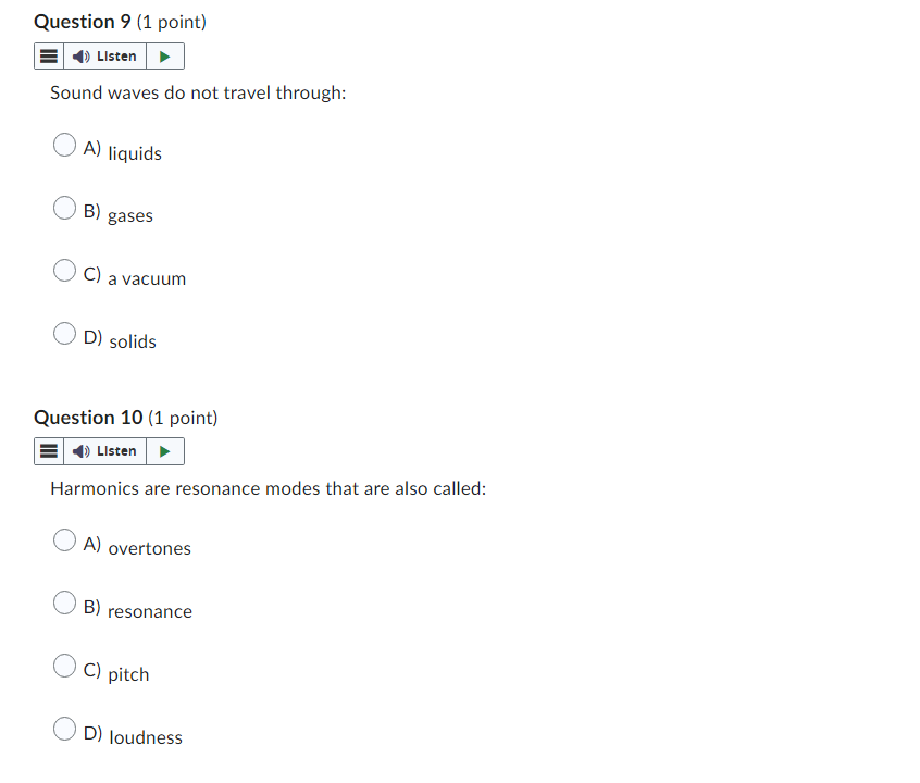 own The amplitude of a sound wave refers to its: Question 12