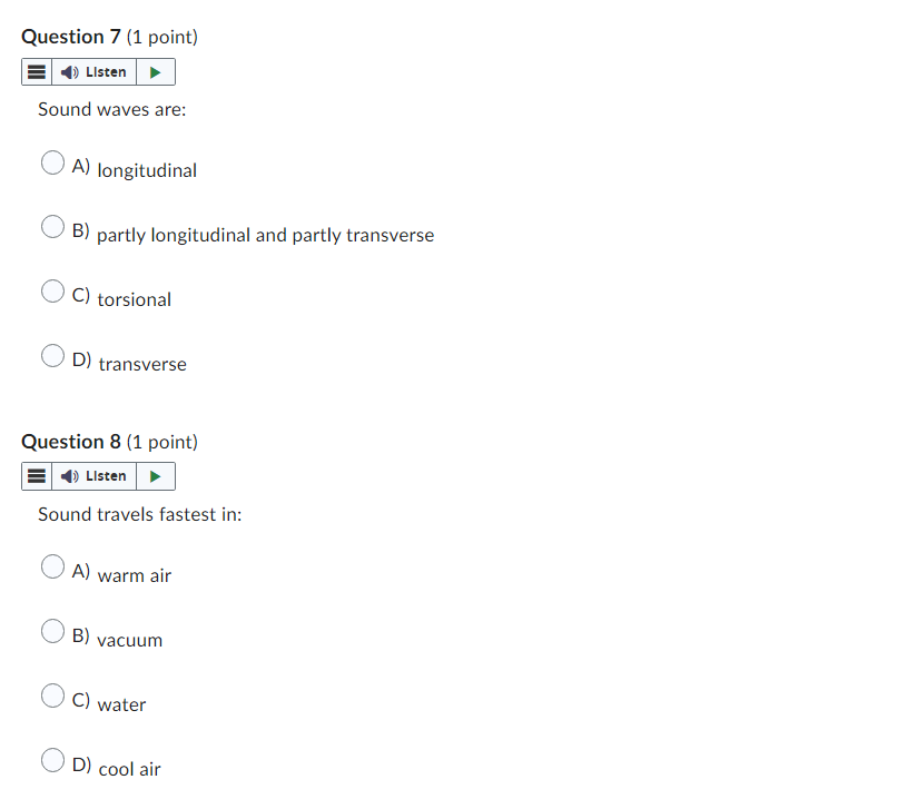 [1 point} E-ll A pure musical tone causes a thin wooden panel
