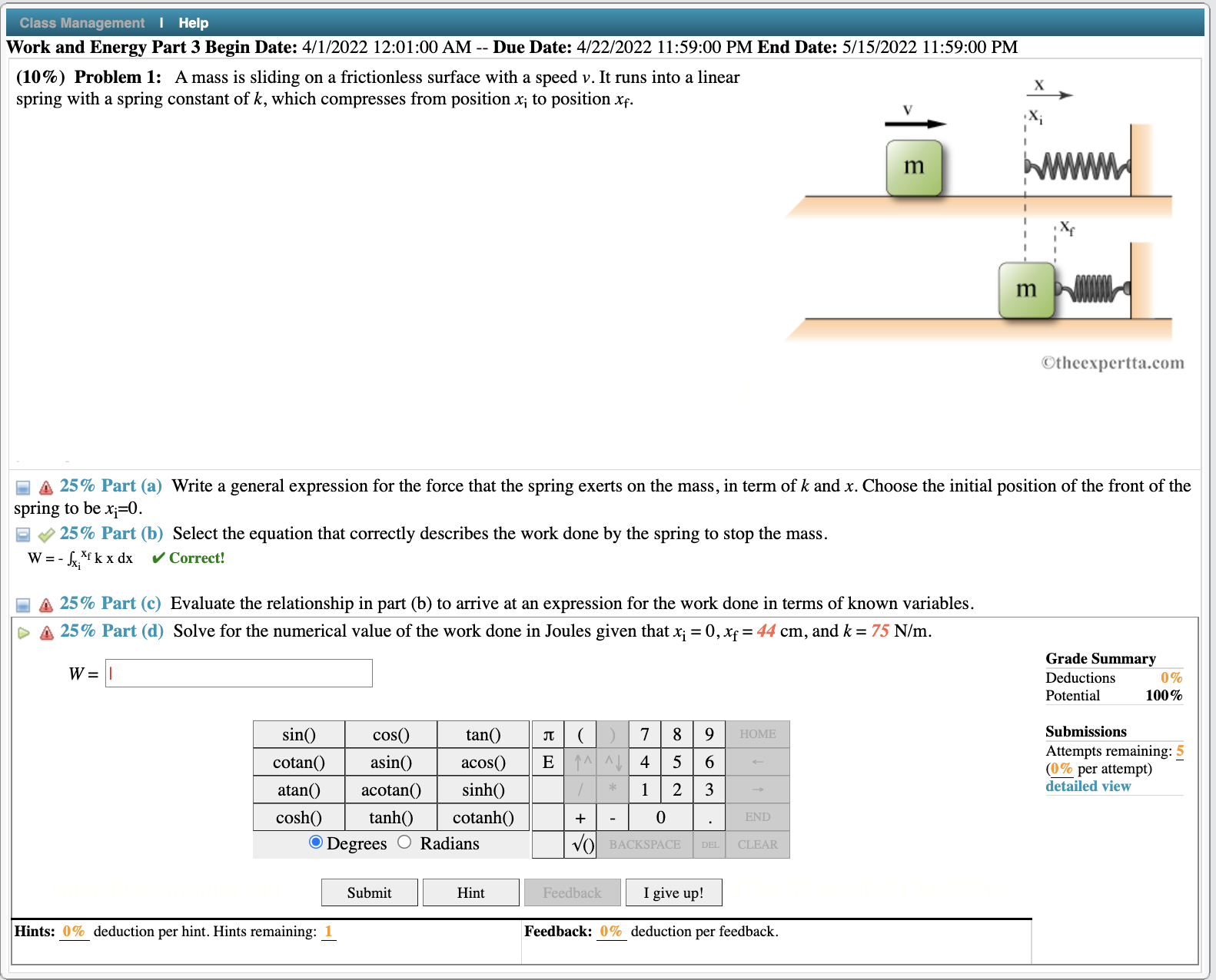 PM (10%) Problem 10: Consider the forces involved in doing push-ups. The