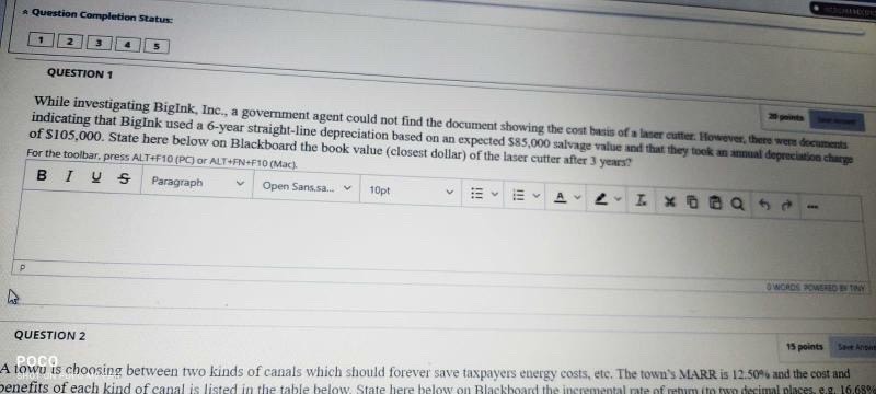 given in the table below. The MARR is 12,00%. State here below