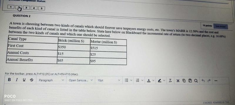 on Blackboard which project should be selected and the percent (to 2