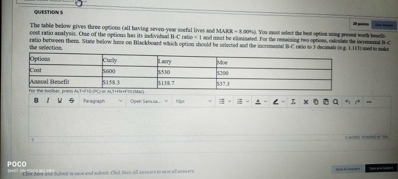 decimal places, e.g. 17.13%) incremental rate of return you used to make