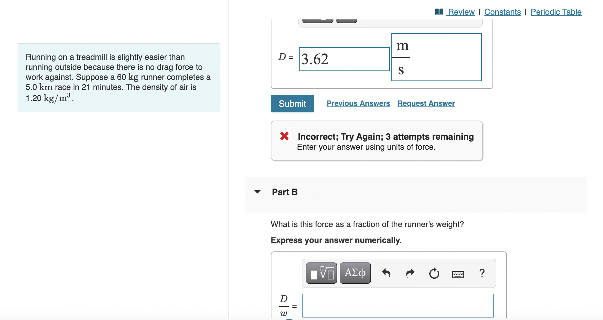  I Review | Constants | Periodic Table m Running on a