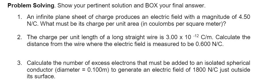  Problem Solving. Show your pertinent solution and BOX your final answer.
