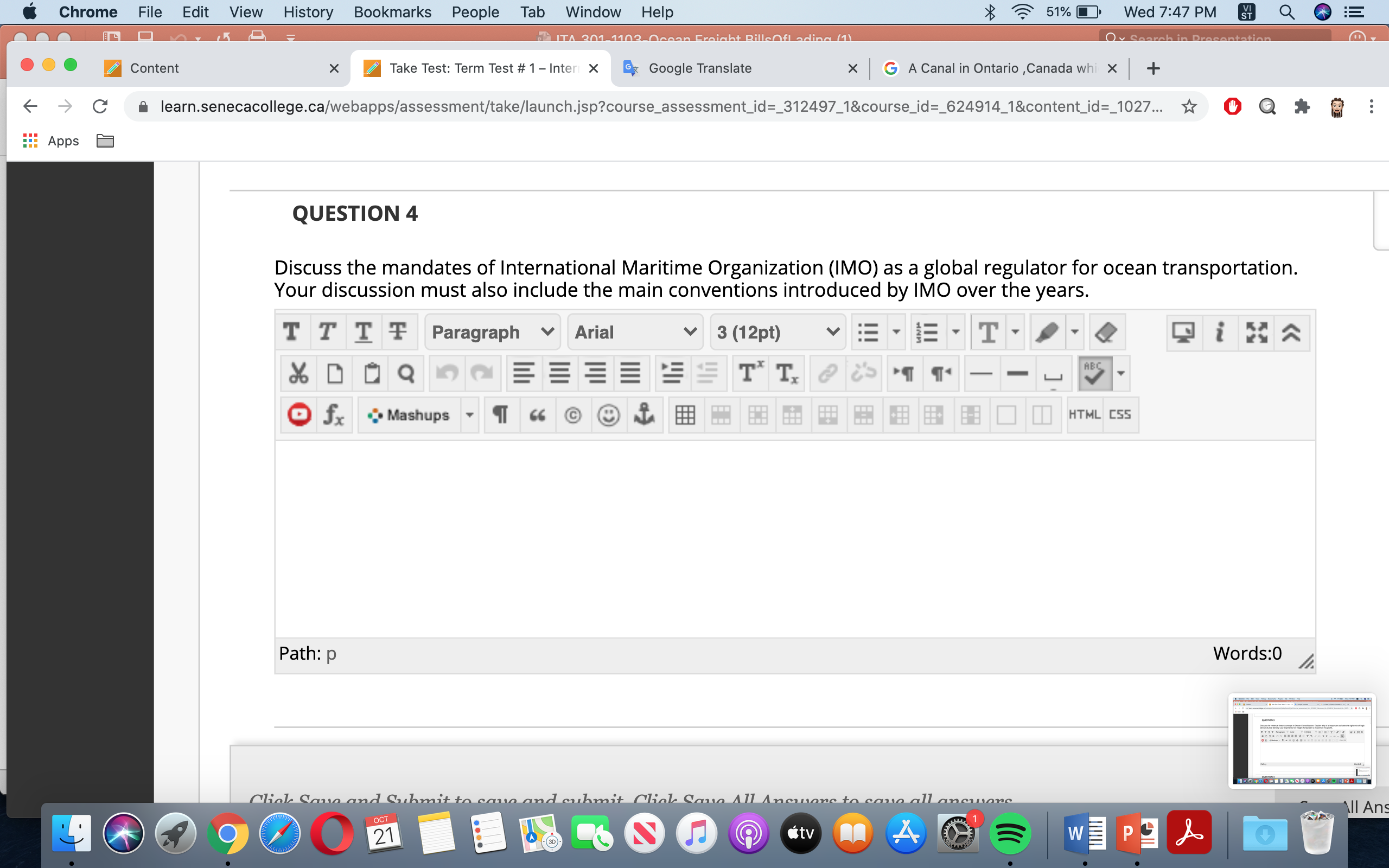 Bookmarks P Tab Window Help 51 0 Wed 7:47 PM ITA 201-1102-Ocean