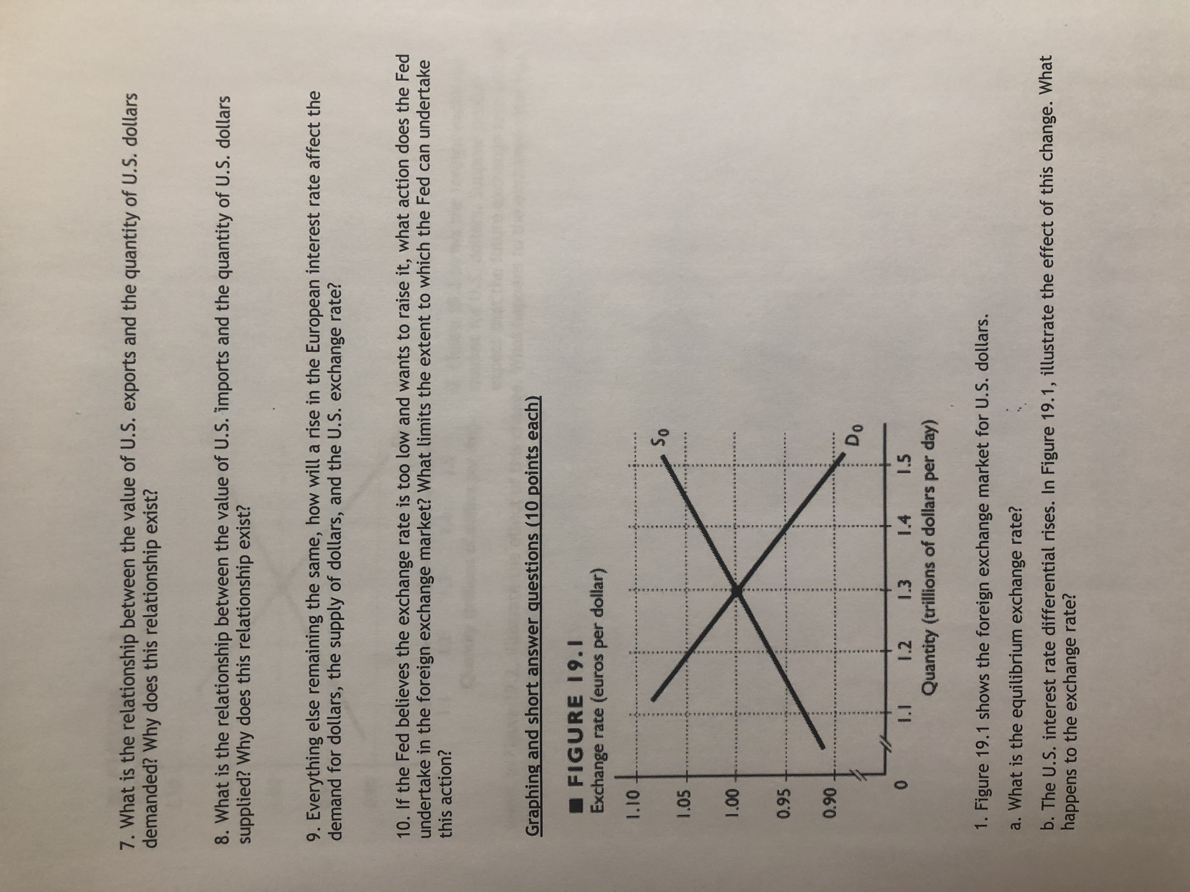 19 - International Finance Short answer and numeric questions (5 points each)
