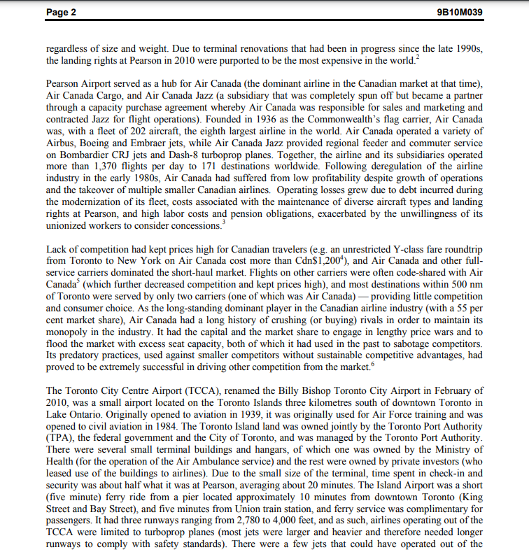 critical forces that Porter airlines is facing and how are they mitigated?