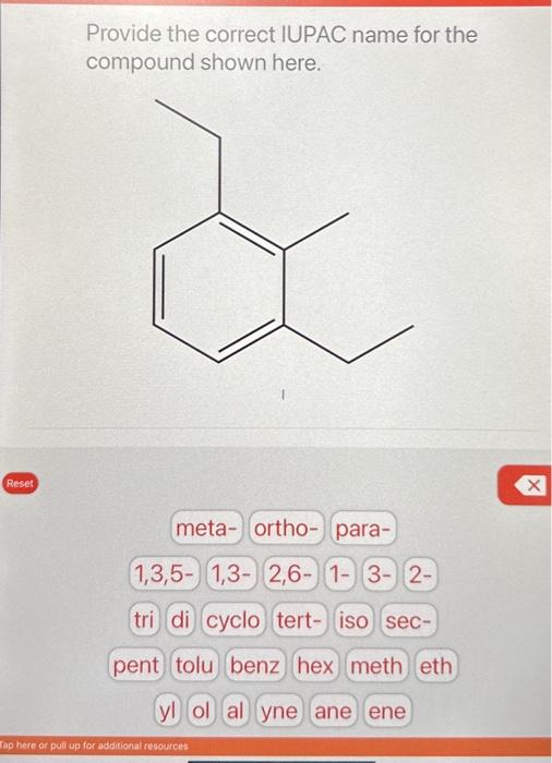correct common name for the compound shown here. Provide the correct IUPAC