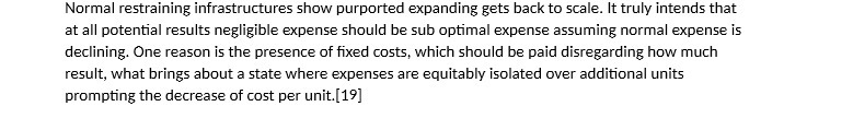  Normal restraining infrastructures show purported expanding gets back to scale. It