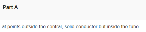 the tube Part B at points outside the tubeA solid conductor with