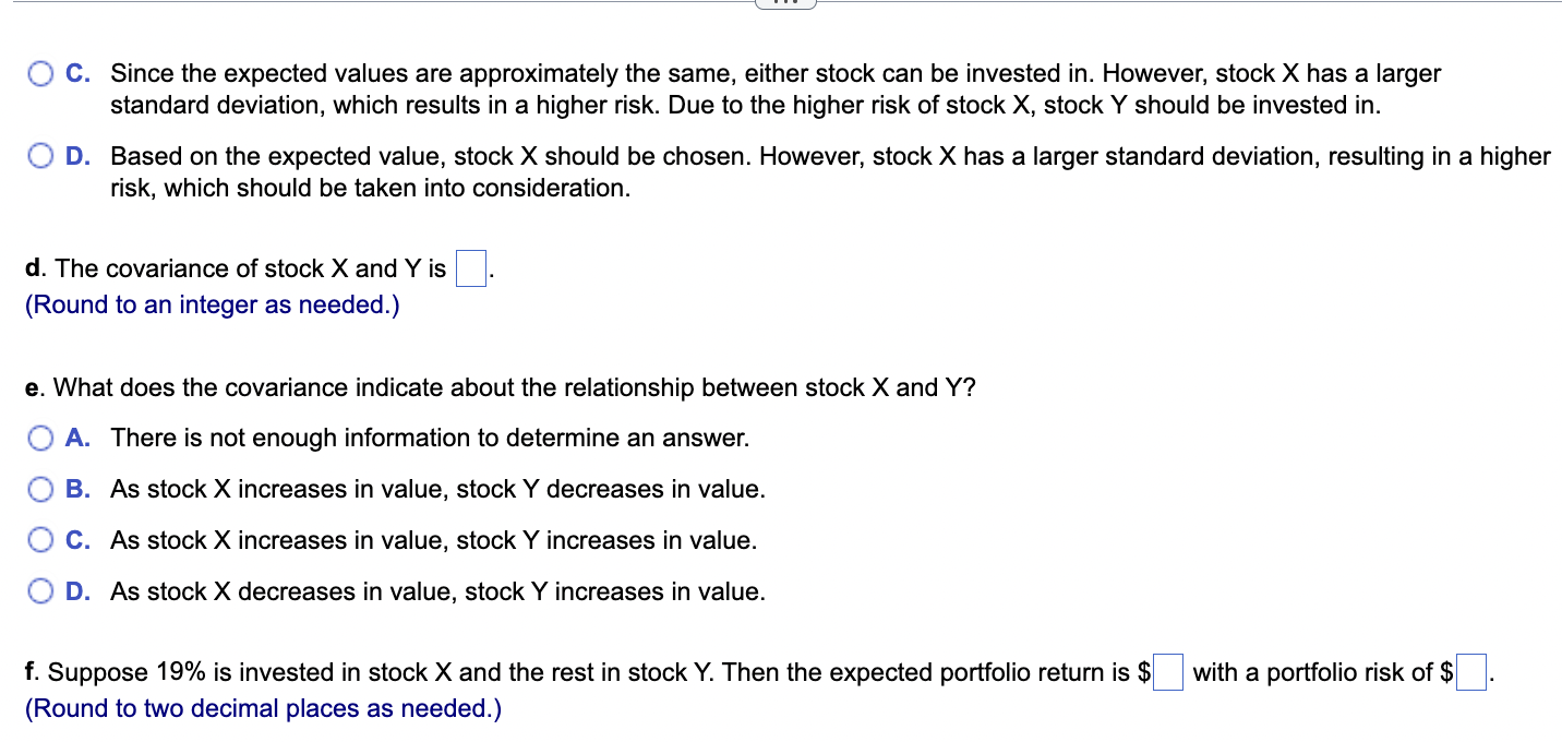different stocks. The Returns CI anticipated annual return fora $1,000 investment in