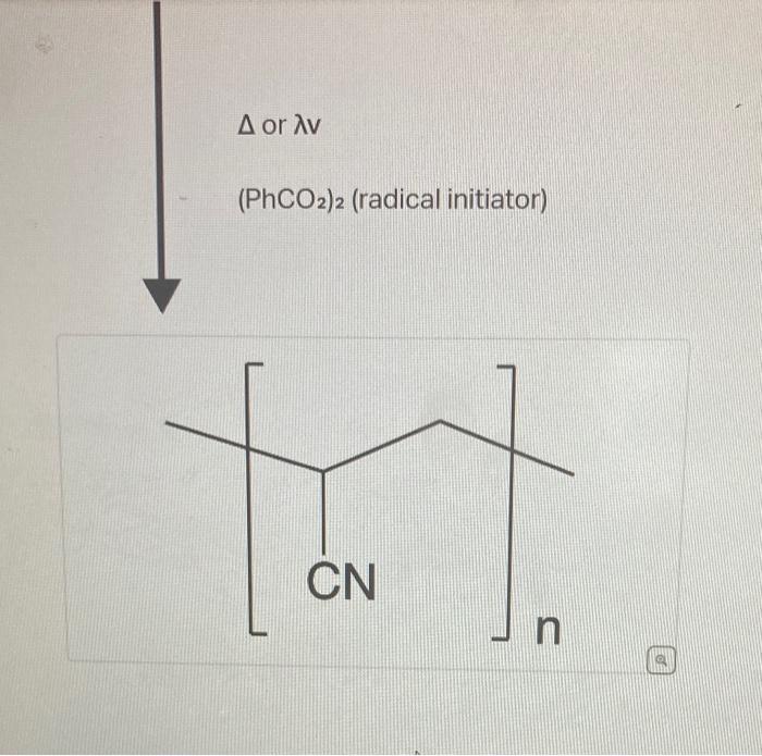 this polymer under radical conditions. (PhCO2)2 (radical initiator)
