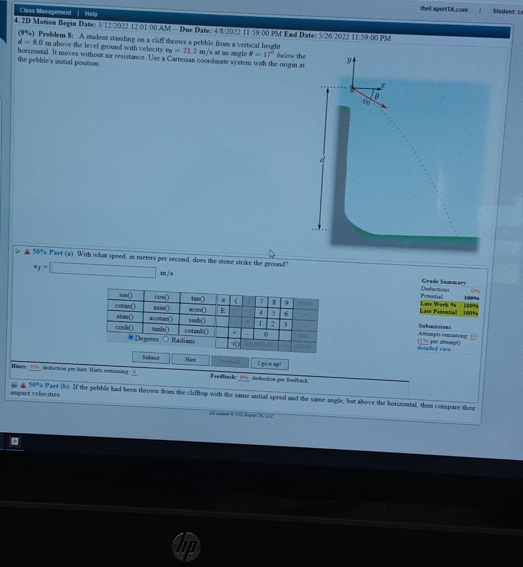 need help with this problem. Thank you theExpertTA.com Student: Class Management |