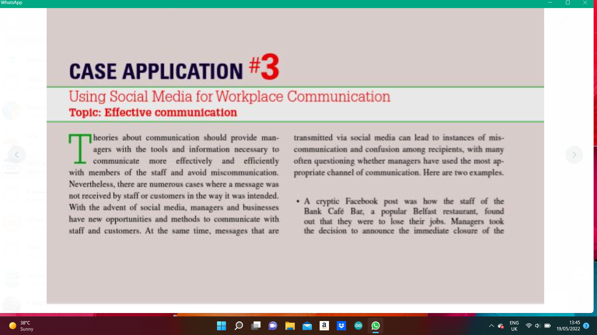 Please read this case and answer the questions below. WhatsApp 0 CASE