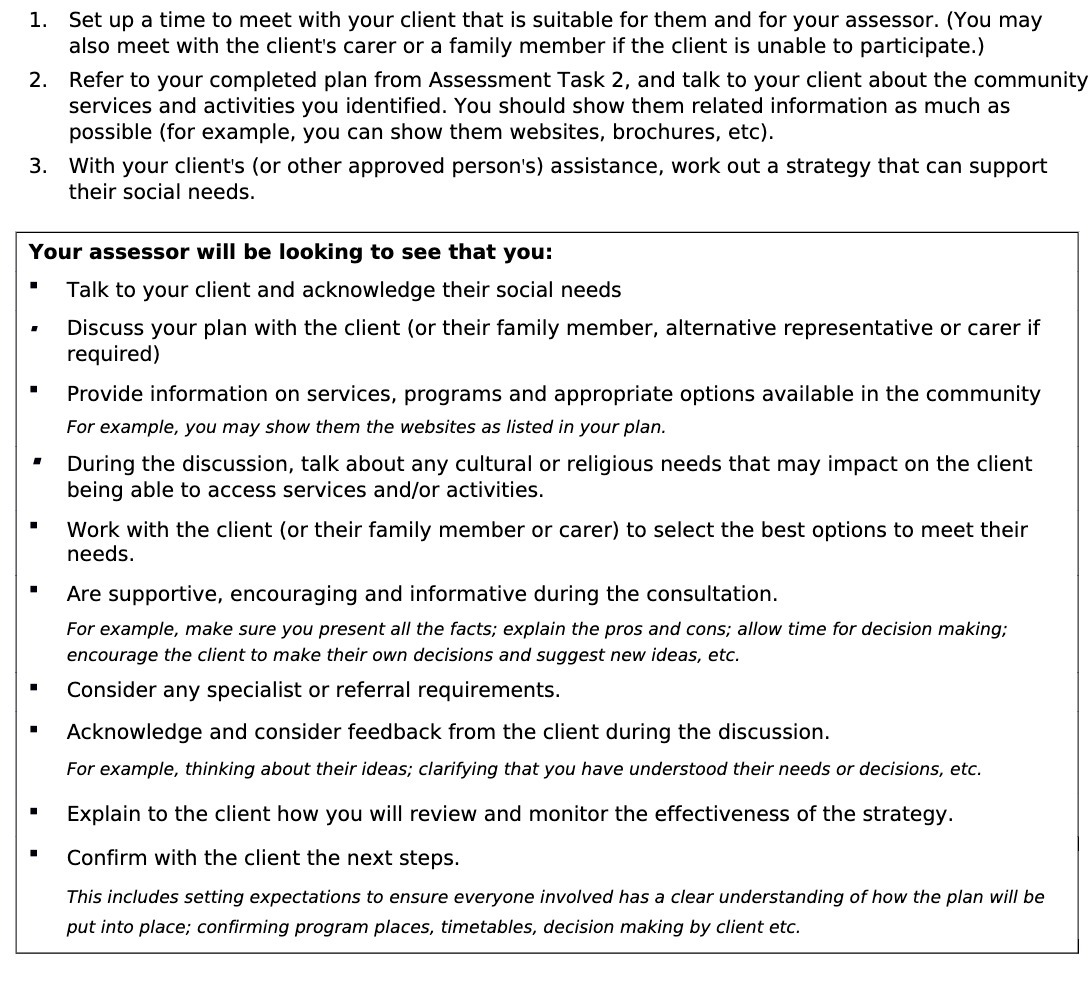  1. Set up a time to meet with your client that