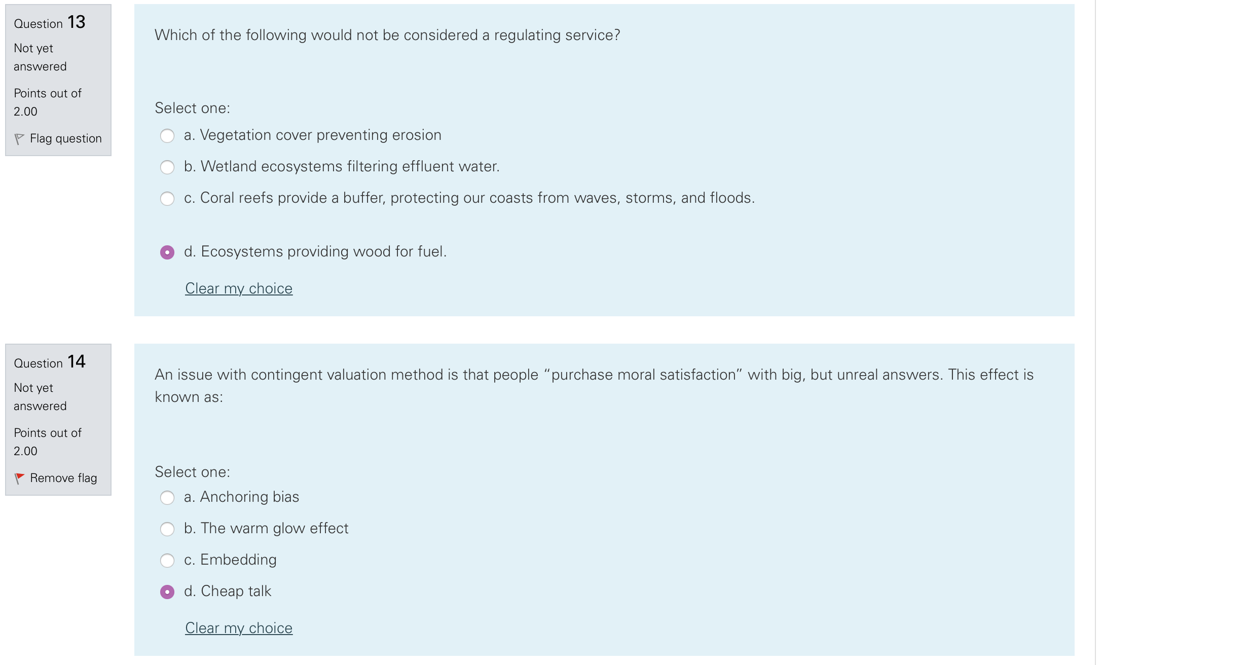 prevent erosion from waves and storms. Mangroves provide which kind of ecosystem